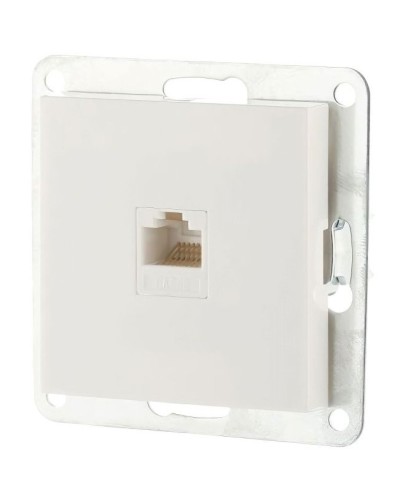 Розетка RJ-45 кат.5е с накладкой, белый LK80 (846104-1). Розетка компьютерная. Экопласт в Абакане
