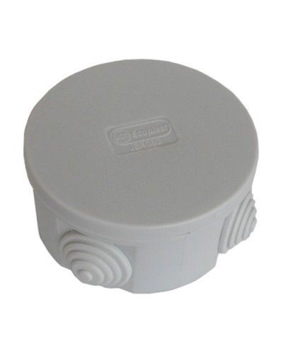 Коробка JBR080 D=80х40, 4 вых., IP44, серая (44005). Коробка монтажная. Экопласт в Абакане