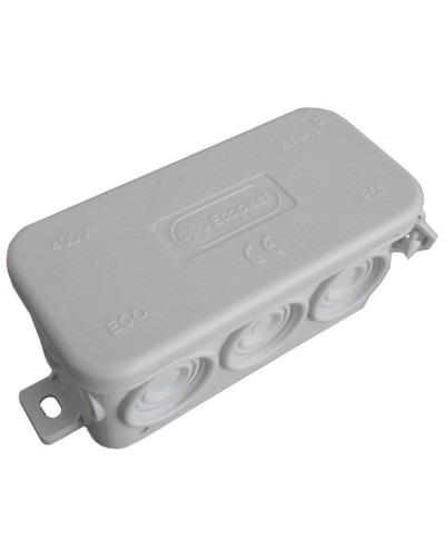 Коробка JBL090 90х42х40, 10вых., 4P (0,15…2,5мм²) серая (43154HF-GR). Коробка монтажная, огнестойкая, без галогена. Экопласт в Абакане