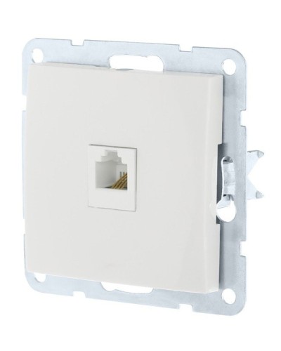 Розетка RJ-45 кат. 5е с накладкой, белый LK60 (866104-1). Розетка компьютерная. Экопласт в Абакане