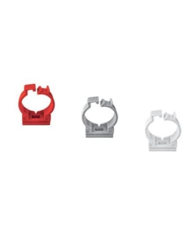 Ecoplast держатель с защелкой для труб D25, АБС, красный (50 шт) (49625-50). Держатель с защелкой для аспирационной системы. Экопласт в Абакане