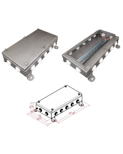 КМ IP55-1530, 14 вводов, нержавейка. Коробка монтажная электротехническая. Гефест в Абакане