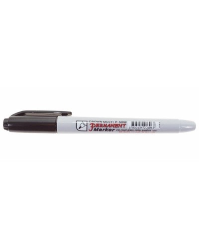 Маркер перманентный Crown «Multi Marker Super Slim» 1 мм, черный, пулевидный (08-8001): Ручка для маркировки в Абакане
