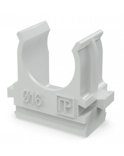 Крепеж-клипса для труб АБС-пластик в п/э D16 (100 шт) (PR.02616). Крепление для труб ПВХ. Промрукав в Абакане