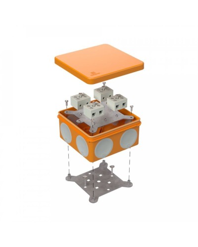 Коробка огнестойкая 100х100х50 (60-0300-FR10.0-8). Коробка огнестойкая для открытой установки. Промрукав в Абакане