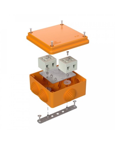 Коробка огнестойкая 100х100х50 для о/п (40-0300-FR10.0-4). Коробка огнестойкая для открытой установки. Промрукав в Абакане