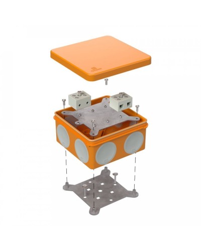 Коробка огнестойкая 60-0300-FR2.5-4 Е15-Е120 100х100х50. Коробка огнестойкая для открытой установки. Промрукав в Абакане
