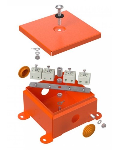 Коробка огнестойкая 110х110х65 (70-0360-FR6.0-8). Коробка огнестойкая для открытой установки. Промрукав в Абакане