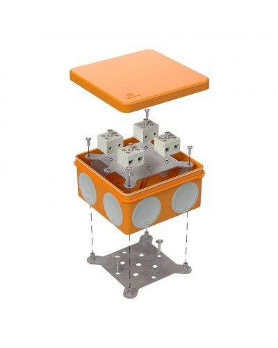 Коробка огнестойкая 100х100х50 (60-0300-FR2.5-8). Коробка огнестойкая для открытой установки. Промрукав в Абакане