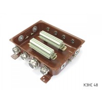 КЗНС-48 УХЛ 1,5 IP65 латунный ввод  (zeta30350). Клеммная коробка с наборными зажимами. ЗЭТА