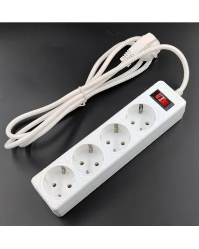 SP4W-530 GARDA. Сетевой фильтр 4 розетки,3м, белый. 5bites в Абакане