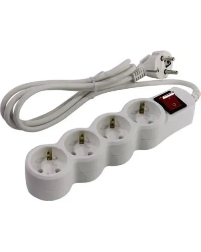 SP4W-130. Сетевой фильтр 4 розетки, 3м, белый. 5bites в Абакане