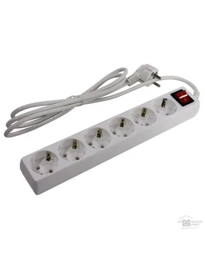 SP6W-230. Сетевой фильтр 6 розеток, 3м, белый. 5bites в Абакане