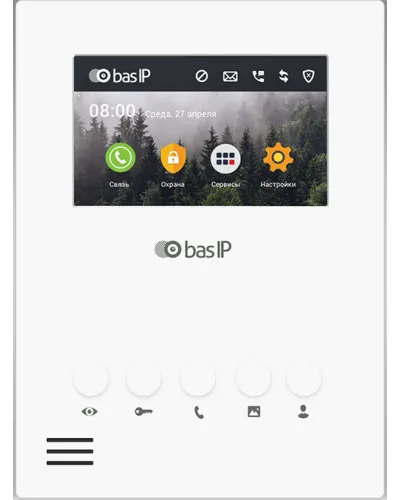 AU-04LA (AU-04L) WHITE. Монитор IP-домофона. BAS-IP в Абакане