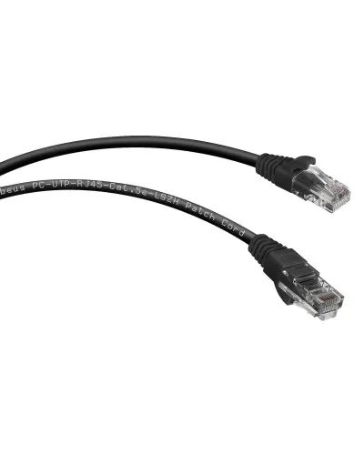 PC-UTP-RJ45-Cat.5e-0.3m-BK-LSZH (9535c), чёрный. Патч-корд медный. CABEUS в Абакане