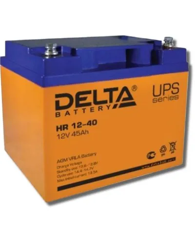 Delta HR 12-40. Аккумулятор герметичный свинцово-кислотный. Delta в Абакане