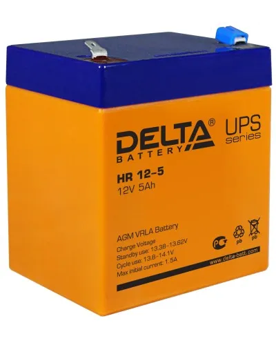 Delta HR 12-5. Аккумулятор герметичный свинцово-кислотный. Delta в Абакане