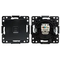 Стокгольм Механизм Розетки RJ-45 1-местной (EZK01-035-10). Механизм Розетки RJ-45 1-местной. EKF