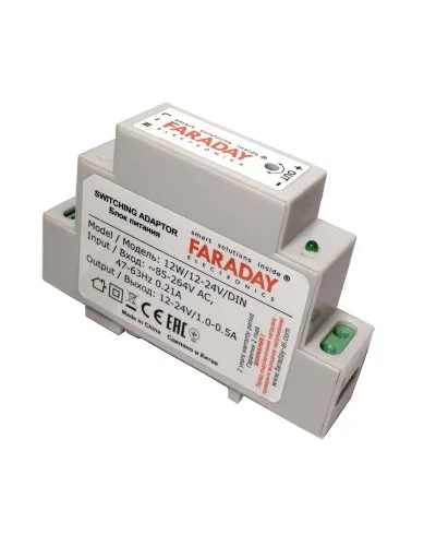 12W/12-24V/DIN. Блок питания. FARADAY в Абакане