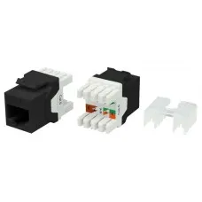 KJ8-8P8C-C6-180-BK. Вставка Keystone Jack RJ-45. Hyperline