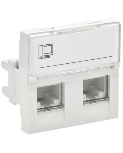Розетка RJ45 кат.5E PRIMER РКИ-22-00-П-5 белый IEK (PR-KK40D-RI-0-2-2C5EU-K01). Розетка RJ-45. IEK в Абакане