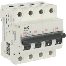 M06N 4P C 25А 6кА ARMAT (AR-M06N-4-C025). Автоматический выключатель. IEK