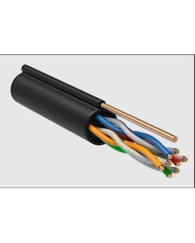 GENERICA U/UTP 5E 24AWG 4PR LDPE трос черный (BC3-C5E04-159-305-R-G). Кабель «витая пара» (LAN) для структурированных систем связи. IEK в Абакане