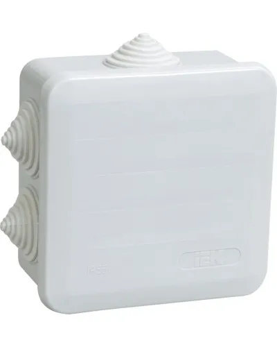 Коробка распаячная КМ41255 100х100х50 открытой проводки IP44 6 гермовводов серая (UKOZ11-100-100-050-K41-44). Коробка распаячная безгалогенная (HF) с защелкивающейся крышкой. IEK в Абакане