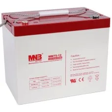 MNB MM 75-12. Аккумулятор герметичный свинцово-кислотный. MNB