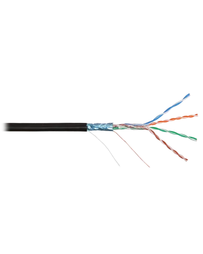 F/UTP 4pair, Cat5e, Solid, Out, PVC (NMC 2200B-BK). Кабель «витая пара» (LAN) для структурированных систем связи. NIKOMAX в Абакане
