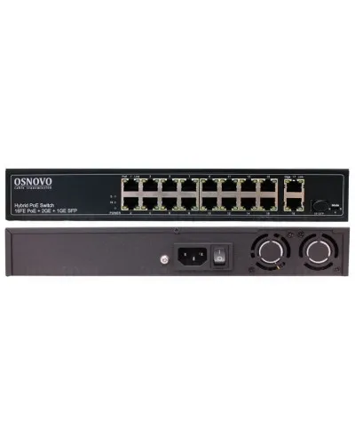 SW-61621(300W). Коммутатор 16-портовый Fast Ethernet с PoE. OSNOVO в Абакане
