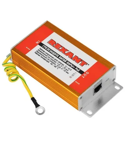 Грозозащита витой пары разъем RJ45 с PoE REXANT (05-3079-1). Устройство грозозащиты цепей питания. Rexant в Абакане