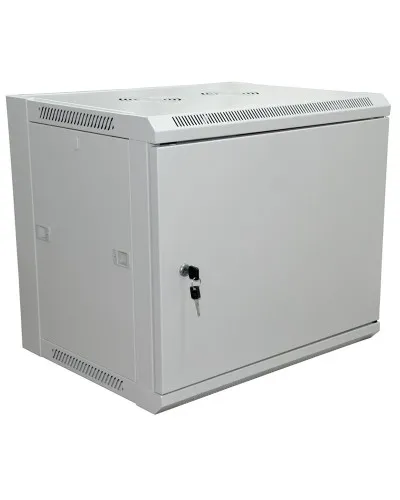 Шкаф телекоммуникационный 19 настенный 6U 600×450×370 мм (ШxГxВ) - передняя дверь металл, боковые стенки съемные (разобранный), RAL 7035 (04-2210). Шкаф телекоммуникационный 19 настенный 6U. Rexant в Абакане