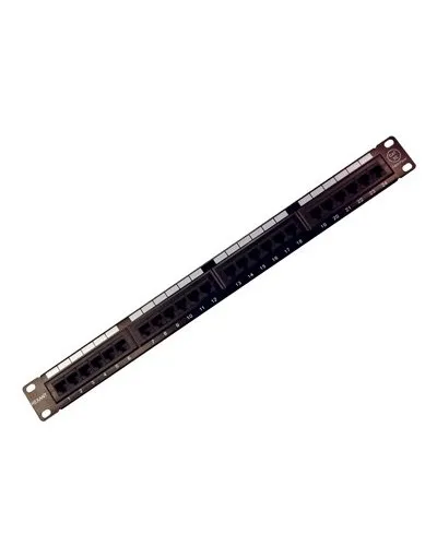 Коммутационная панель, 19", 1U, 24 порта RJ-45, категория 5e, UTP неэкранированная, черная Rexant (04-0021): Патч-панель 19" в Абакане