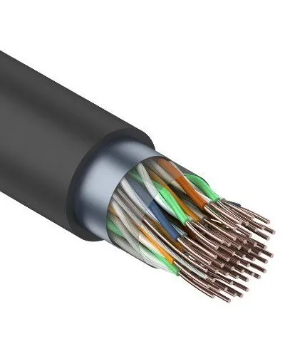 F/UTP, CAT 5, PE, 25PR, 24AWG, OUTDOOR, SOLID, черный, 305м, REXANT (01-1203). Кабель «витая пара» (LAN) для структурированных систем связи. Rexant в Абакане