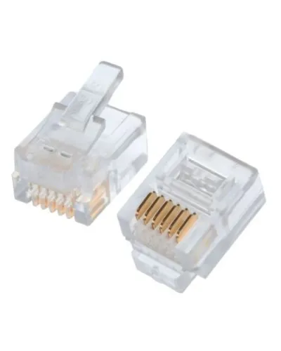 Коннекторы 6P6C (RJ-11) (100шт) (10-0228). Телефонный разъем 6P6C (RJ-11). SUPRLAN в Абакане