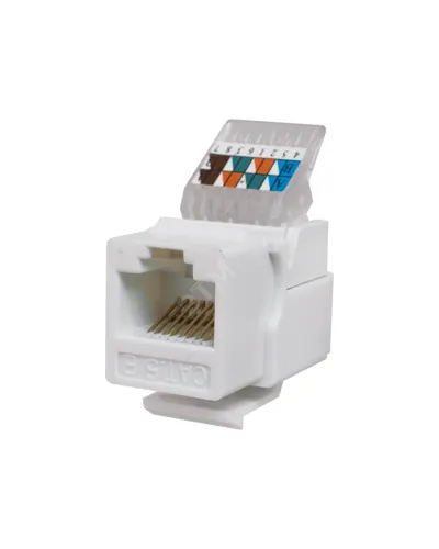 Модуль-вставка Keystone Кат5е, без.инстр.зад, белый UTP (10-0312): Вставка Keystone Jack RJ-45 в Абакане