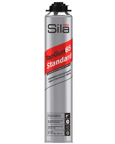 Пена монтажная Sila Pro TopGun 65 STANDARD, 850 мл. Пена монтажная профессиональная. Sila в Абакане