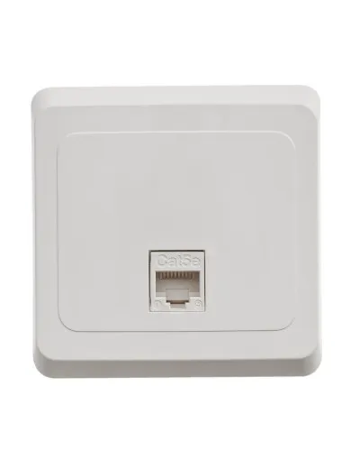 Этюд розетка RJ45, кат. 5Е, 1-местная, в сборе, скрытой установки, белый (KOMC-001B). Розетка компьютерная. Systeme Electric в Абакане