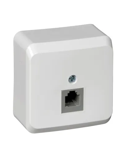 Этюд розетка RJ11 1-местная, о/у, белый (TELA-001B). Розетка телефонная. Systeme Electric в Абакане