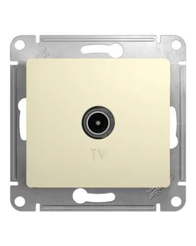 Glossa розетка TV антенна коннектор, 1-местная, скрытой установки, механизм, бежевый (GSL000293). Розетка TV антенна. Systeme Electric в Абакане