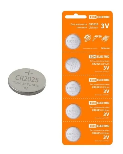 CR2025 Lithium 3V BP-5 TDM (SQ1702-0028). Элемент питания. TDM ЕLECTRIC в Абакане