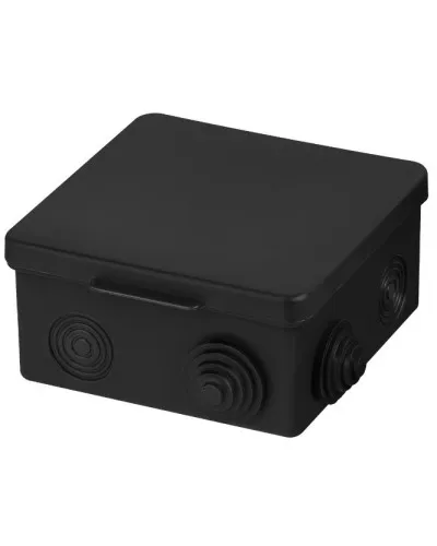 Распаячная коробка ОП 100х100х55мм, крышка, IP54, 8вх., черная TDM (SQ1401-0913). Распаячная коробка ОП. TDM ЕLECTRIC в Абакане