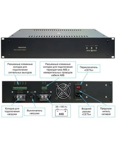 SKAT -V.12DC-18 RACK (СКАТ ИБП-12/18-RACK) (2145). Источник вторичного электропитания резервированный. Бастион в Абакане