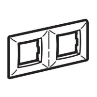 Рамка на 2+2 модуля (двухместная), слоновая кость (75012O): Рамка двухместная, Brava