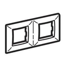 Рамка на 2+2 модуля (двухместная), слоновая кость (75012O): Рамка двухместная, Brava