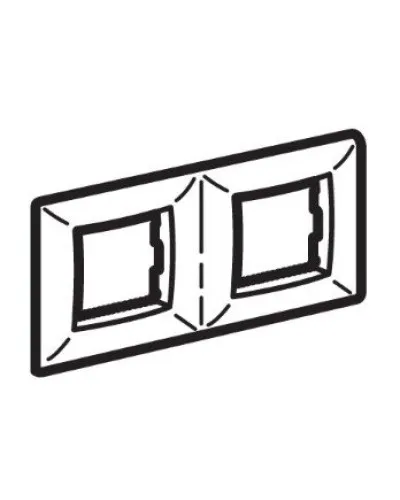 Рамка на 2+2 модуля (двухместная), слоновая кость (75012O): Рамка двухместная, Brava в Абакане