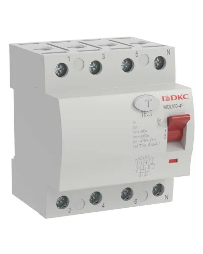 YON MAX MDL100 ВДТ, 4P, 30mA, 40A, АС (MDL100-4P2-40-AC). Автоматический выключатель дифференциальный (УЗО). ДКС в Абакане