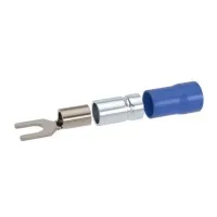 Наконечник вилочный НВИ 1,5-2,5 М4 (D4,3мм) (100 шт) (2B14P-DS-PVC). Наконечник вилочный с изолированным фланцем ПВХ, двойная гильза. ДКС