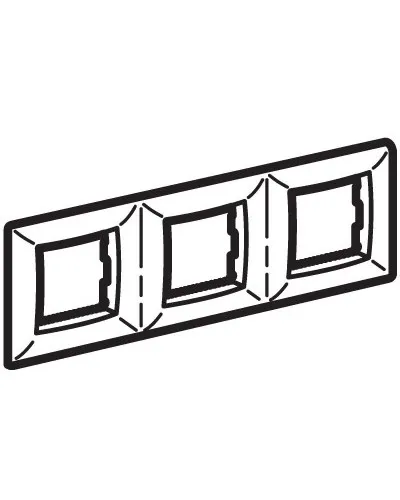 Рамка на 2+2+2 модуля (трехместная), слон. кость (75013O): Рамка трехместная, Brava в Абакане